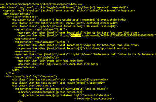 main item dispatcher HTML: cached JS blobs