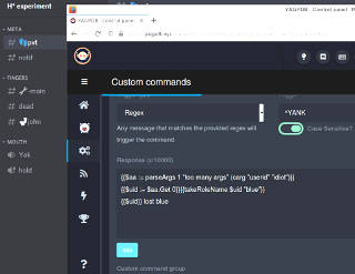 early trial on command driven give/take role, pre mute/'on hold' thing