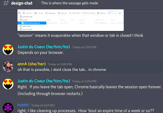 demoing session-only cookies, reply is 'why ever close tabs'