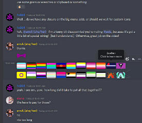 anna brought in a batch of pride flags