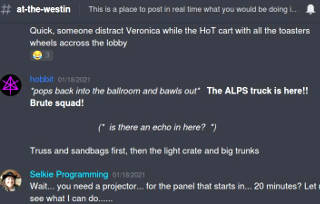 Westin LARP: 'the ALPS truck is here!' on the out