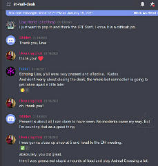 thanking IRT desk people