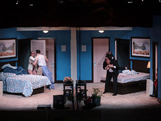 Wrestling matches in both rooms