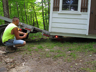 Sliding trailer out from under