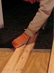 Angle transferred to wood