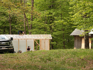 Working on a new toilet building