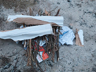 Fire laid from covid test packages