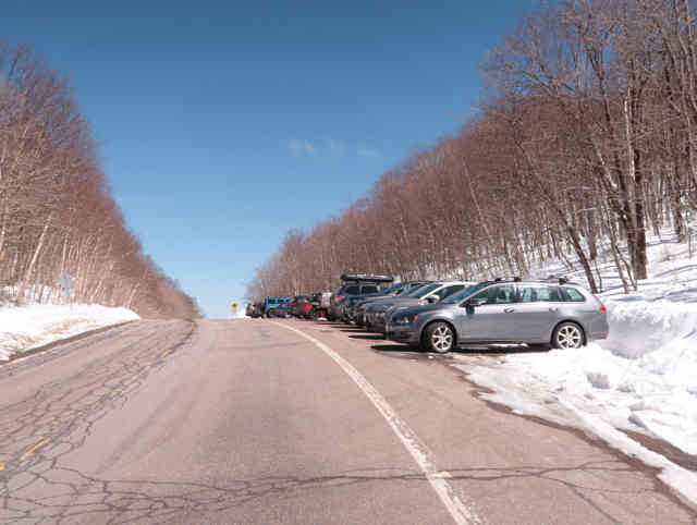 Jay Peak trailhead surprisingly busy