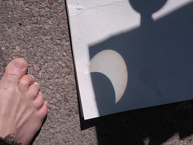 About halfway to totality