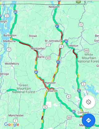 Google-traffic, 8:10 pm