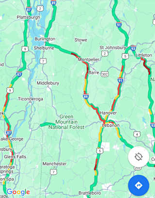 Google-traffic, 10 pm: very slow progress