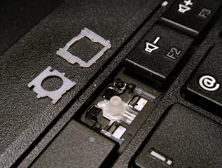 Keytop removed, pantograph out