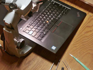 The laptop goes under the microscope