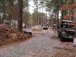 Storage/management area from the north