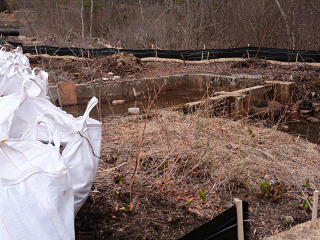 Old infrastructure below dam