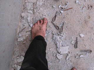 Watch out for screws and nails? heh