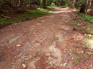 Truck access road de-graveled