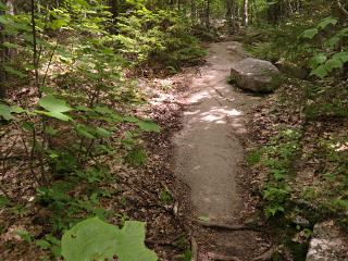 Embedded slab as part of trail