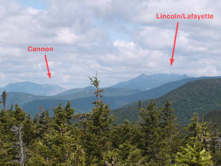 View north to Franconia Ridge
