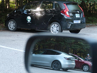 AMC car, and one of many Teslas