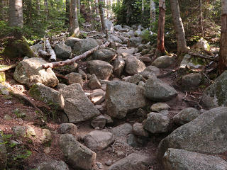 Rocky trail upward