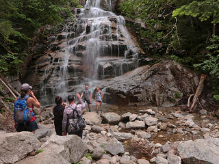Meta-picture of people at falls