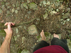 A stick to help with the downhill