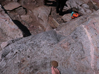 Tagging the survey marker