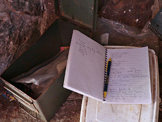 A note in the logbook