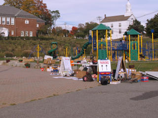 Chaos of gear and props dump