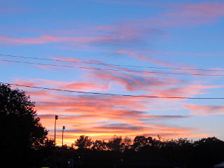 Blue and orange sunset