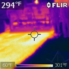 Thermal view of fresh pavement