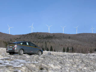 glam shot w/ wind turbines on Mars Hill
