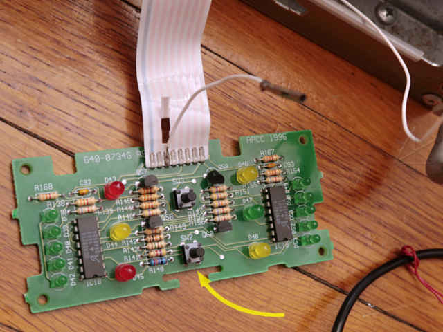 Start-switch lead cut in ribbon cable