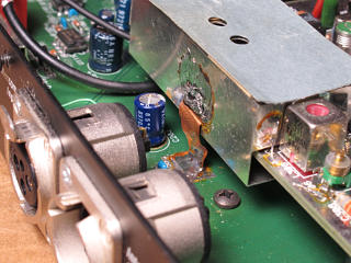 Ground strap clearly bent