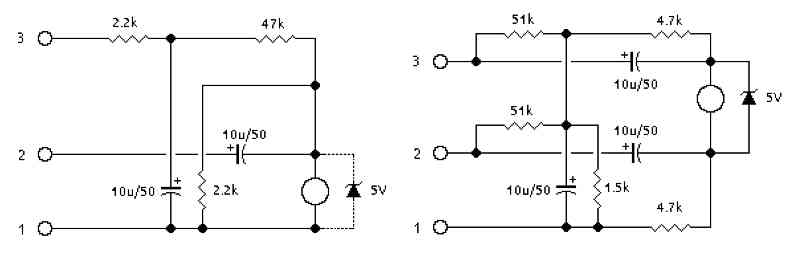 Test circuits for P48 phantom power