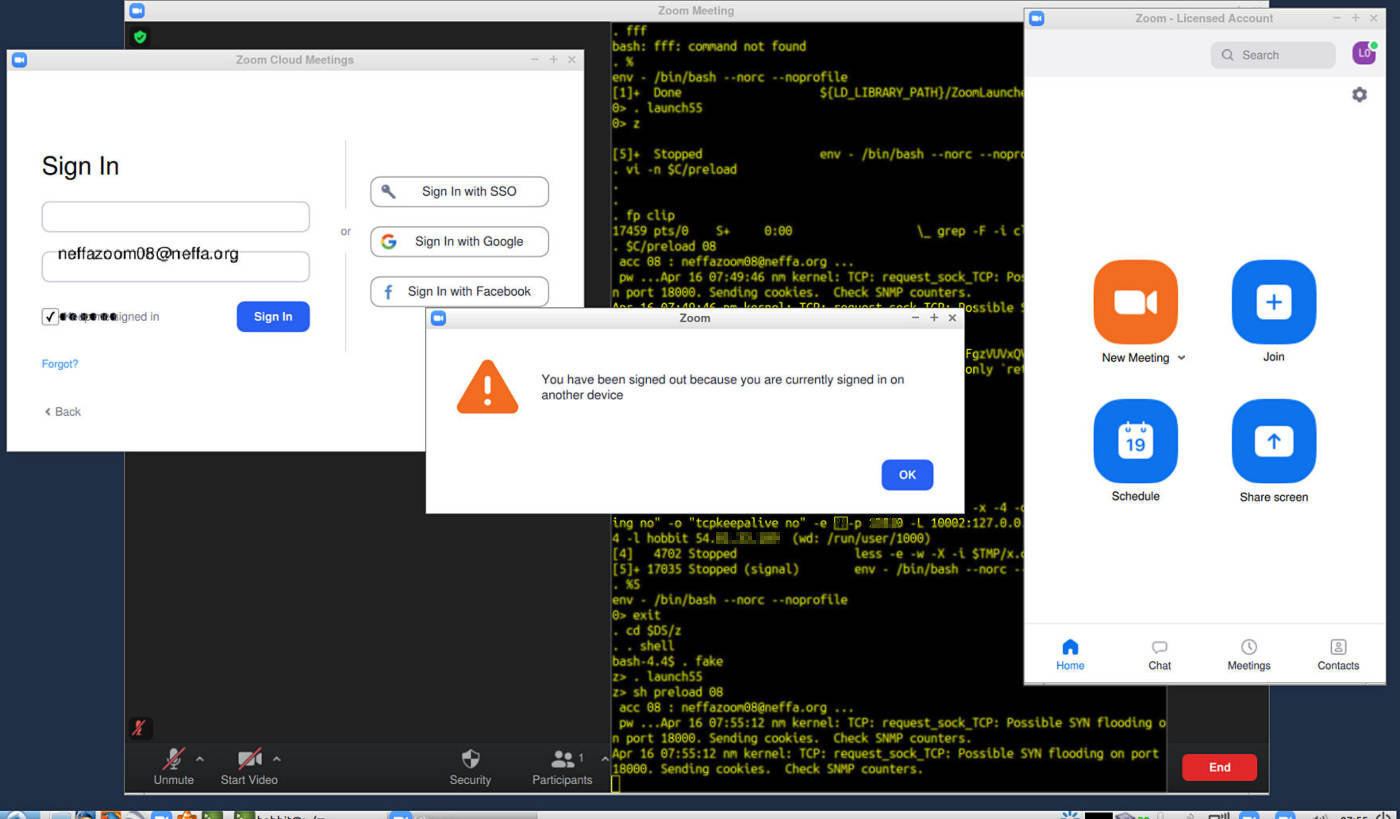 Account conflict results
