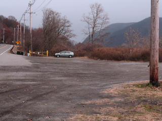 The only car in the lot that morning