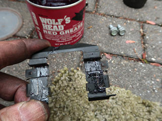 Grease on clips themselves