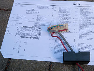 Design and build of yuppie button, on connector diagram