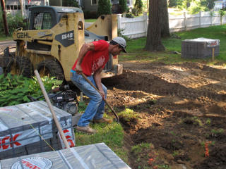 Hand-digging for a sharp edge