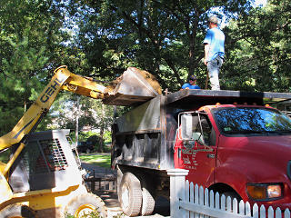 More dumper loading and flattening