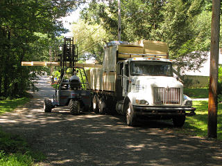 The foam truck arrives