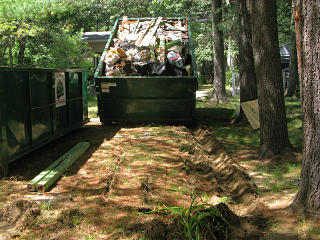 Huge dumpster ruts