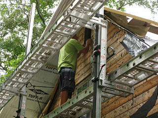 Looking into gable