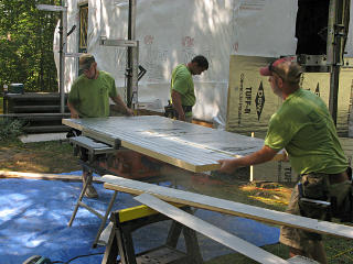 Ripping foam on table saw