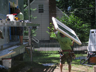 Windows deployed around house