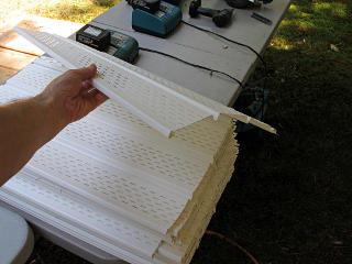 Pre-cut soffit vent pieces