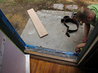 Starting front-door sill