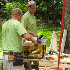 Ripping down oak sill piece